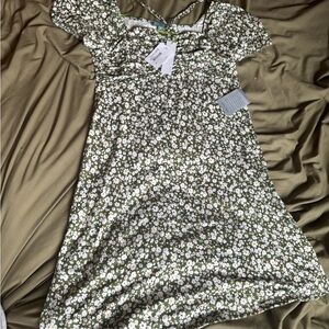 Nordstrom Green Floral Dress